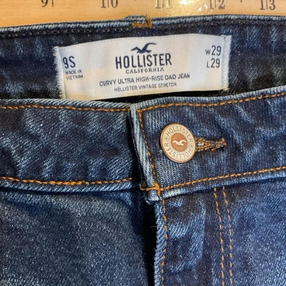 Hollister-co Women's Navy and Blue Jeans